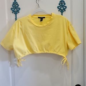 Forever 21, a yellow baggy cropped t-shirt
